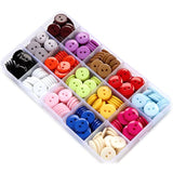 345Pcs 5/8 Inch(15Mm) Multi Colors Buttons 2 Holes Resin Button Assort
