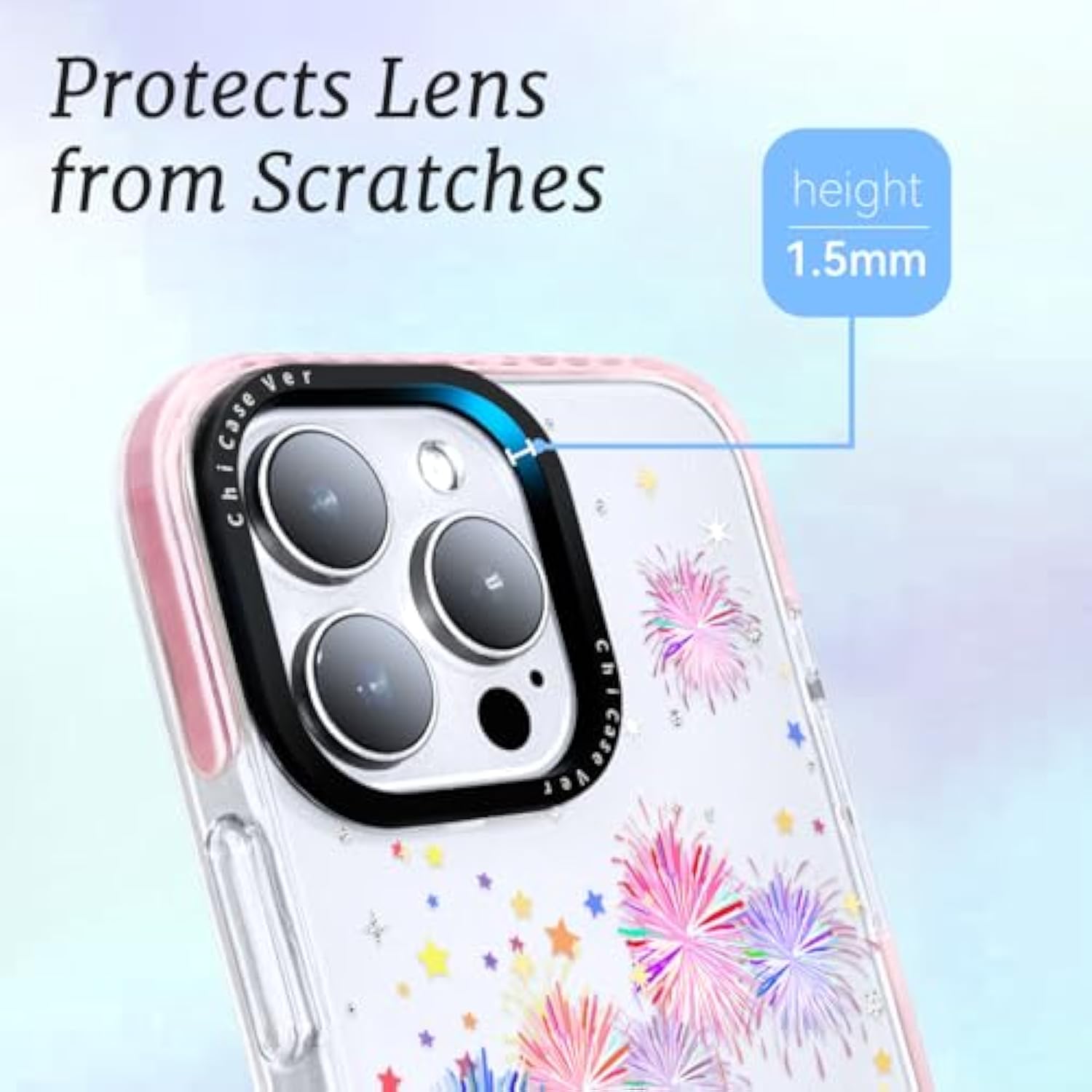 For Iphone 16 Case, Magical Castle Pattern With Fireworks, Military-Grade Drop Protection, Cute Soft Slim Tpu Protective Cover With Camera Lens Protection For Women & Girls