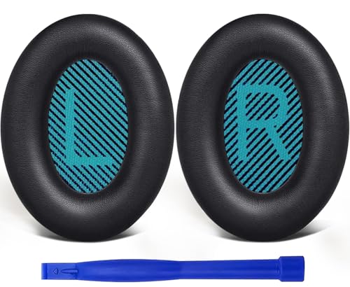 Earpads for Bose Headphones, for QuietComfort 15 (QC15) QC25 QC2 QC35 /Ae2 Ae2i / SoundTrue & SoundLink Around-Ear I,II Series - Black&Blue