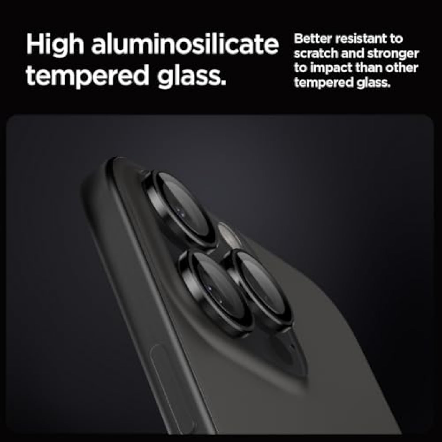 Spigen Camera Lens Screen Protector [GlasTR EZ Fit Optik Pro] Designed for iPhone 14 Pro Max/iPhone 14 Pro [Case Friendly] - Black [2 Pack]