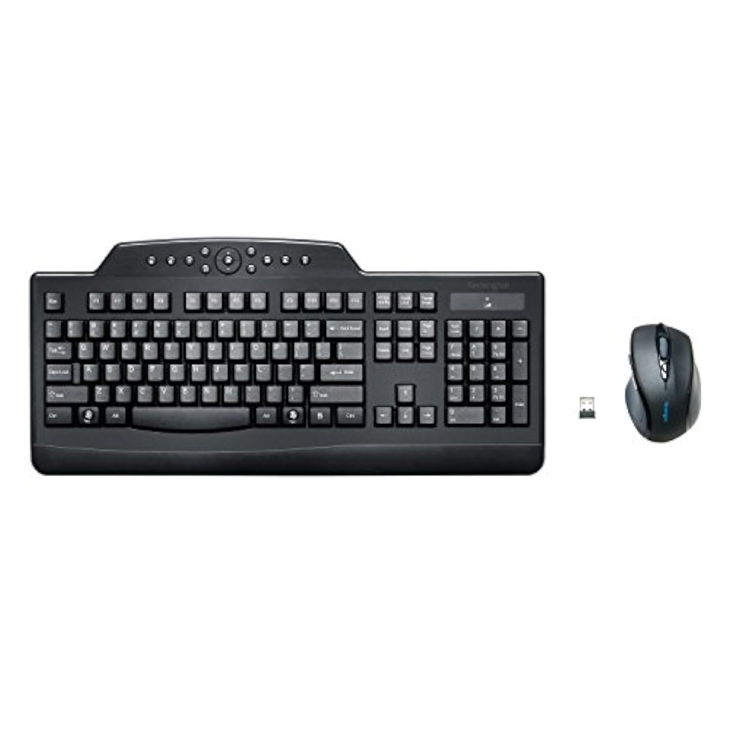 Kensington Pro Fit Wireless Media Desktop Set with Keyboard and Mouse (K72408US), Black