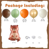 Happy Camper Balloon Arch Kit: Brown, Orange, Green Garland