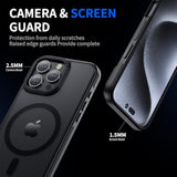 Strong Magnetic For Iphone 16 Pro Max Case [10Ft Military-Grade Protection] Compatible With Fit Magsafe Shockproof Slim Thin Cover Case For Iphone 16 Pro Max 6.9 Inch, Bumper Black