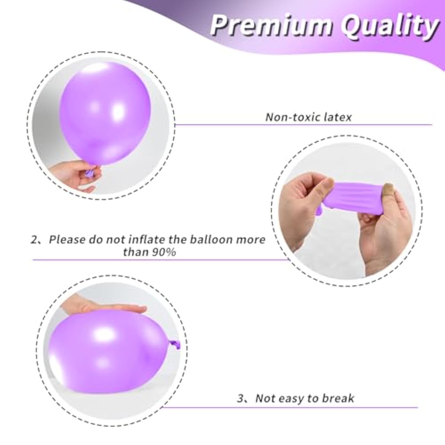 Purple And White Latex Balloons - 12 Inch Butterfly Print For Girls, Women, Baby Shower, Birthday Party, Graduation Decorations