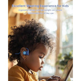 Kid Headphones For School, Air Conduction Open Ear Headphones, 3.5Mm Jack Wired Cord, Ultra-Comfort, Ergonomic And Lightweight Design Perfect For School And Outdoor Activities-Blue