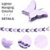 Yosawa 4 Pcs Large Paper Butterfly Banner Hanging Decorative, Curtain Hanging Paper Flower For Halloween Home Ceiling Decor Birthday Party Baby Shower Wedding Showcase Decoration?Zd/Purple?