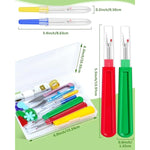 Seam Rippers For Sewing – 2 Big And 2 Small Stitch Remover Tools, Thread Ripper, Embroidery Removal Tool, With Needle Threaders, Thimbles, Tape Measure, Tailors Awl And Thread Snips