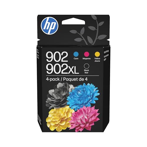 902 Black, Cyan, Magenta, Yellow Ink Cartridge (Black Xl + Cmy)