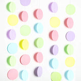 65 Feet 5 Pieces Pastel Party Decorations Circle Dot Garland Pastel Birthday Garland Pastel Pop Classroom Decor For Baby Shower Wedding Birthday Macaron Decorations