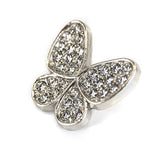 Rhinestone Wings Butterfly Metal Base Sewing Shank Buttons 20 Pcs - 15