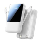 Portable Charger, 10000Mah Power Bank 22.5W Fast Charging Portable Charger With Built In Cable Battery Pack Usbc Travel Charger For Iphone11 12 13 14 15 16 Samsung Galaxy S24 S23 Android Phone