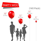 Matte Red Balloon Garland Kit: 140 Piece Arch & Party Decor