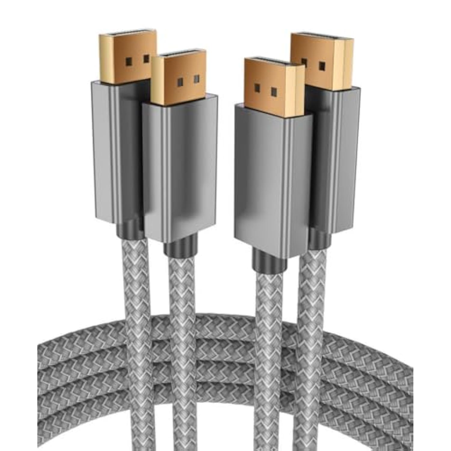 8K 60Hz Displayport Cable 15Ft (2-Pack),Dp 1.4 Male Ultra High Speed Cord For
