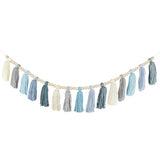 Boho Yarn Tassel Garland - Handmade Wall Hanging Decor For Nursery, Baby Shower, Kids Room, Classroom, Birthday Party | Macrame Tassels Bunting Banner For Bedroom, Office, Home Decoration (Sky Blue)