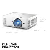Pa503Hd 4000 Lumens High Dlp Brightness Projector With 1.1X Optical Zoom, Usb, And Hdmi Inputs For Home And Office
