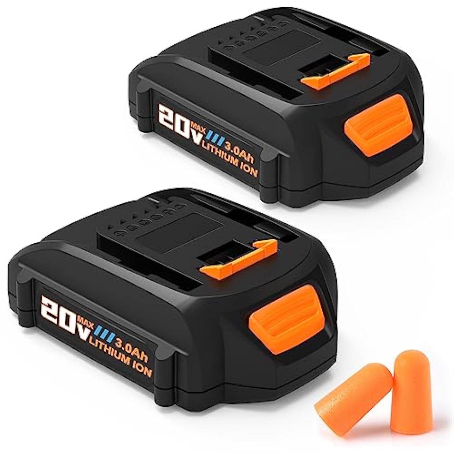 2-Pack 3Ah 20V Lithium Battery Replacement for Worx Powershare Tools