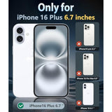 iPhone 16 Plus Case, MagSafe, Anti-Yellow, Military Drop Protection