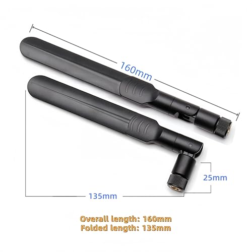Dual Band Wifi Antenna 2.4Ghz 5.8Ghz 8Dbi Wifi Rp-Sma Male Antenna For Wireless Routers Pc Desktop Surveillance Monitor (2-Pack)