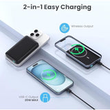 Magnetic Portable Charger Power Bank,Compact 10800Mah Lcd Display Wireless Portable Charger,20W Pd Usb-C In&Out Battery Pack Compatible With Magsafe,Iphone 16/16 Plus/16 Pro Max/15 Pro/14/13/12 Series