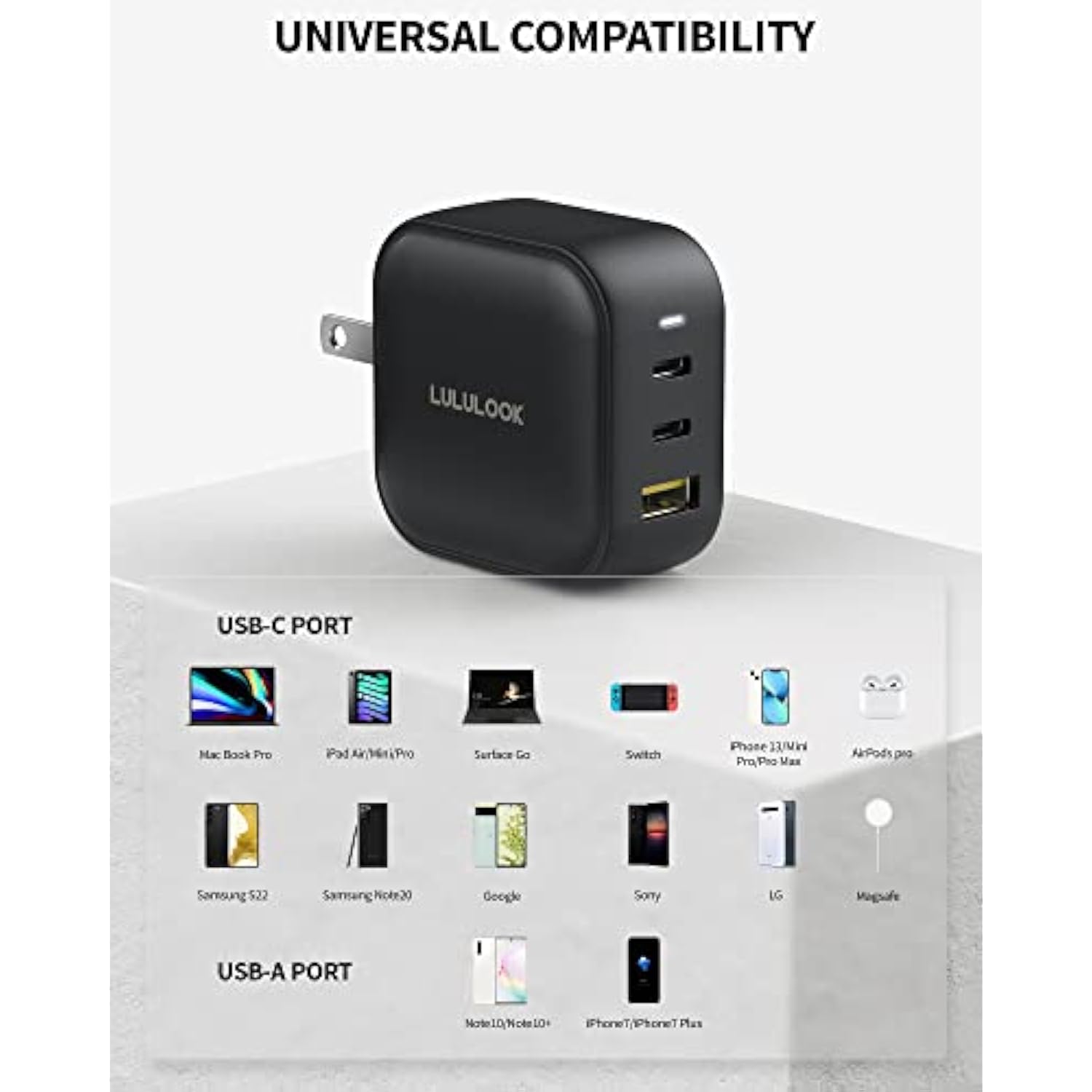 65/66W Usb C Charger, Type C Pps Pd Fast Gan Charger Multiport Usb C Power Adapter For Macbook Pro/Air, Ipad Pro, Iphone Samsung Galaxy S22 Ultra, Surface Pro, Dell Xps 13