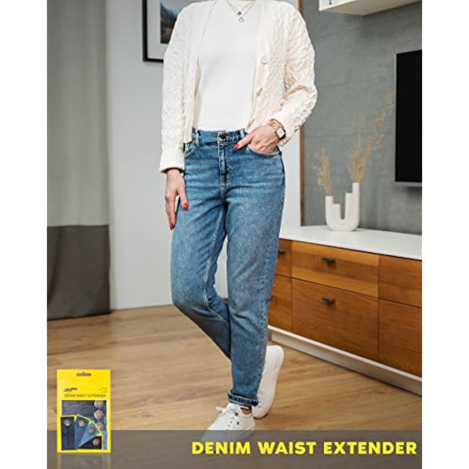 Denim Waist Extender Button For Jeans And Skirt Comfy Metal Buttons 4