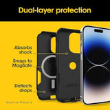 OtterBox iPhone 15 Pro Commuter Series Case - MagSafe Edition - Black, Slim & Tough, Pocket-Friendly, with Port Protection