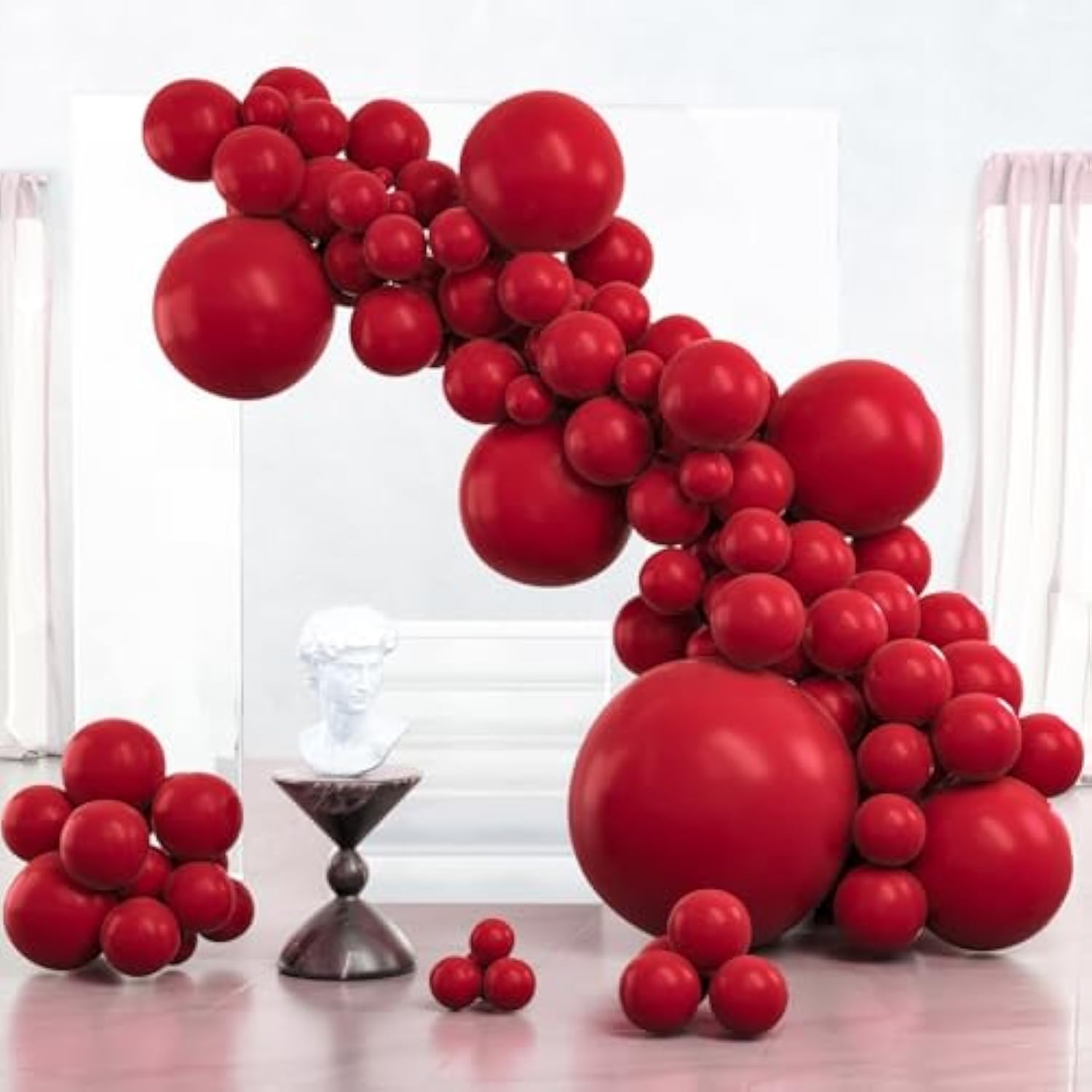Maroon Balloons 127 Pcs Different Sizes Of 36 18 12 10 5 Inch Dark Red Burgundy Ruby Red Balloon Arch Kit Garland For Graduation Valentine'S Day Wedding Anniversary Party Decorations Red-Y75