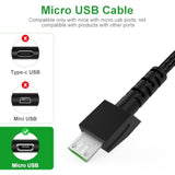 Mouse Charging Cable Micro Usb Charger Cord Compatible With Razer Naga Pro 20000 Dpi, Viper Ultimate, Razer Deathadder V2 Pro/Basilisk Ultimate Gaming Mouse, Nylon Braided, 5.9 Feet