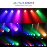 Moving Head Light Beam Wash 12X12W Led Stage Lighting Rgbw 4In1 Professional Dmx 512 Strobe Effect Sound Activated Dj Lights For Dj Night Clubs Disco Ktv Bar Show (1 Pack)