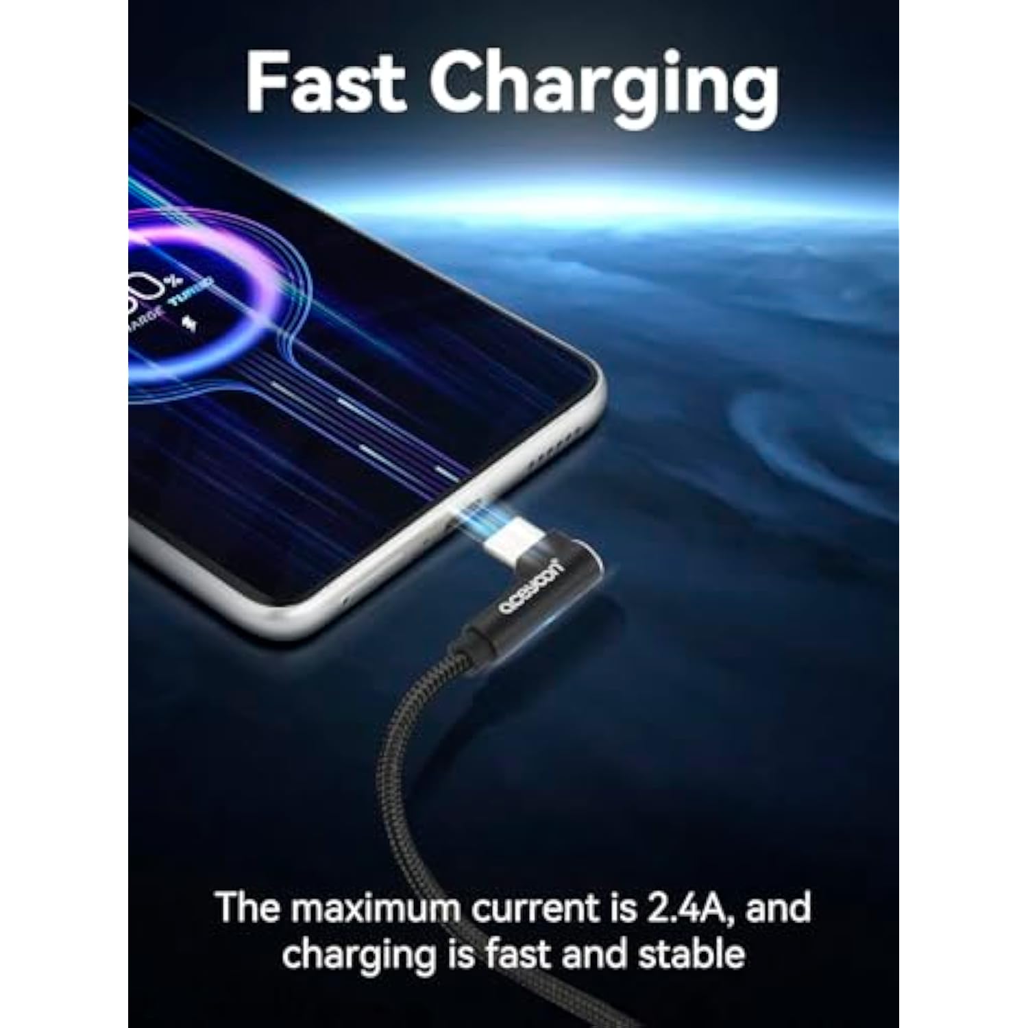 3 Pack 90 Degree Usb C Cable, 0.6Ft Short Right Angle Type C Charger Braided Usbc To Usb A 20Cm Charging And Data Sync Cord Compatible For S10 S9 S8, P40 P30 P20, Mate 30/20, Pixel