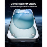 Iphone 15 Screen Protector 3-Pack, 3 Tempered Glass + 3 Camera Lens Protectors, 9H Hardness, Hd Clarity, Anti-Fingerprint, Case Friendly, 6.1 Inch