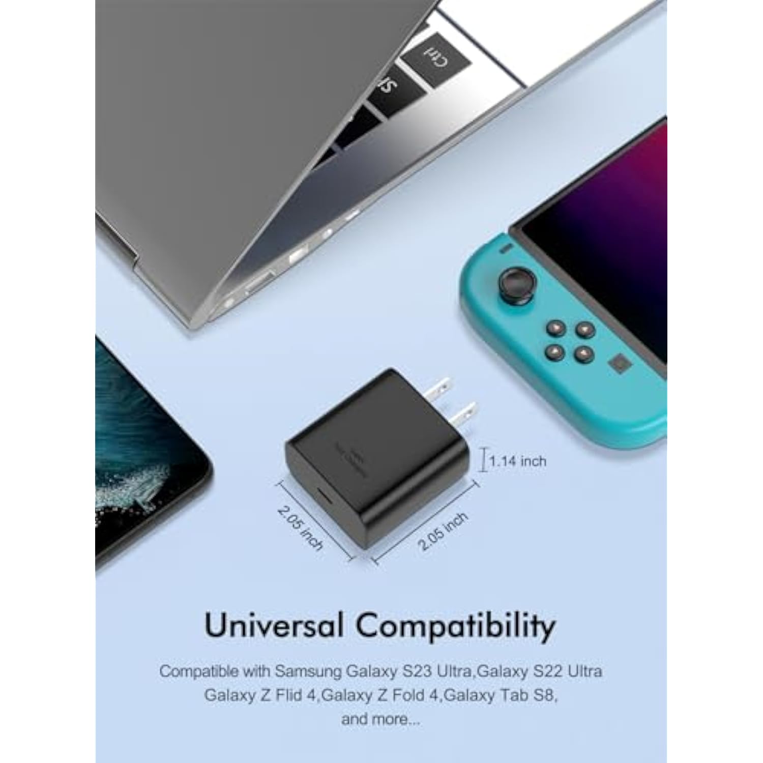 [2 Pack] 45W Usb C Super Fast Charger - For Samsung Galaxy S23/S23+/S22/S22+/S22 Ultra/S21 Ultra/S21/S21 Plus/S20 Ultra/S20/S20+/Note 20/10/S10/S9/S8 And More,Pps Charger(6Ft Cable Included)