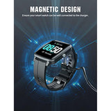 Magnetic USB Smartwatch Charger for Yamay, Letsfit, Umidigi, Willful Black