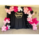 115pcs Pink, Black & White Balloon Garland Kit for Birthday, Baby Shower, or Theme Parties