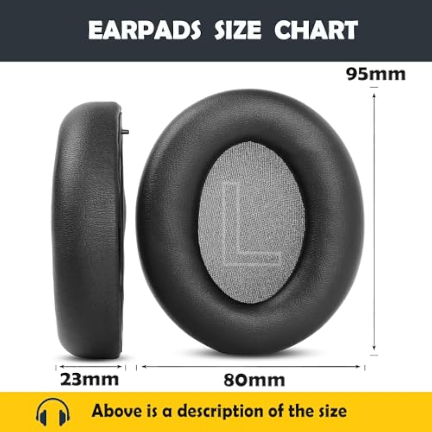 Replacement Earpads Cushion Compatible With Anker Soundcore Life Q20 Q20 Bt Headphone Ear Pads With Softer Protein Leather/Memory Foam