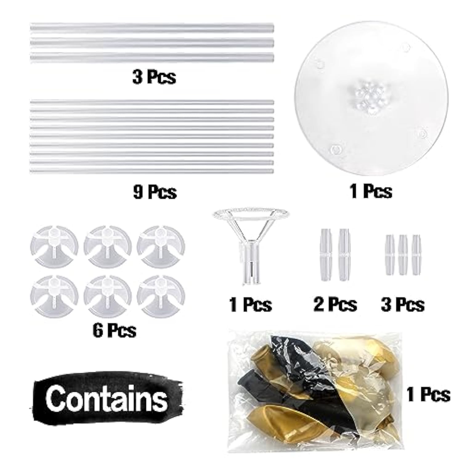 Happy 40th Birthday Decorations Gold Streamers Table Balloon Stand Kit