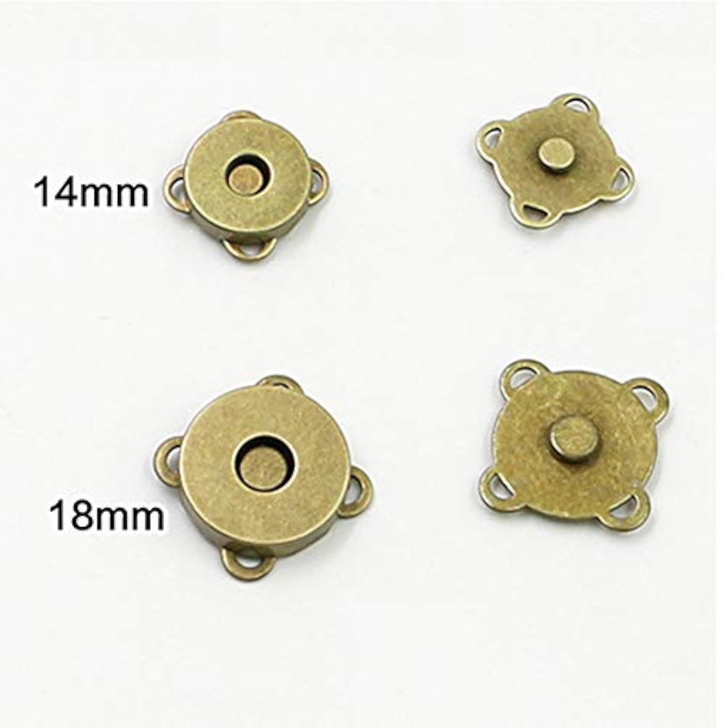 24 Sets Sew In Magnetic Plum Bag Clasps Button Snaps For Purses Handba