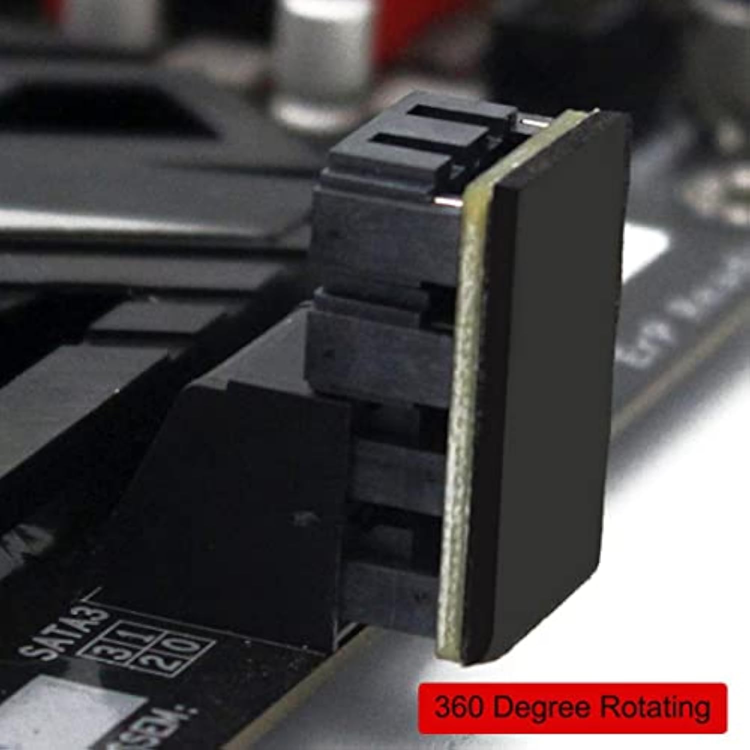 Cy Dual Sata 7Pin Male To 7Pin Female 360 Degree Angled Expansion Adapter Low