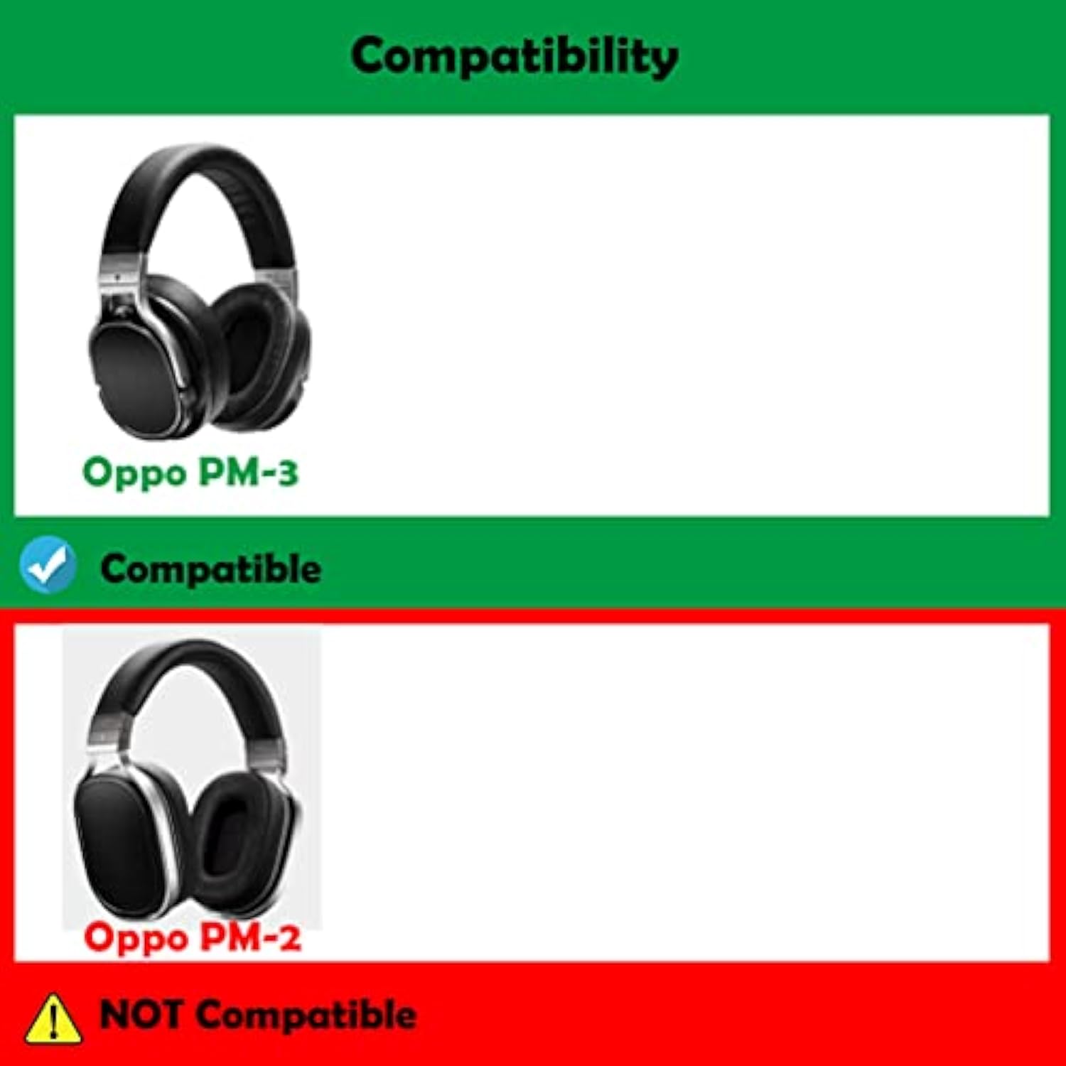 Pm-3 Professional Headphone Earpads Headset Cushions Replacement Compatible With Oppo Pm3 Pm 3 Headphones,Ear Pads Cushions With Comfortable Leather And Memory Foam
