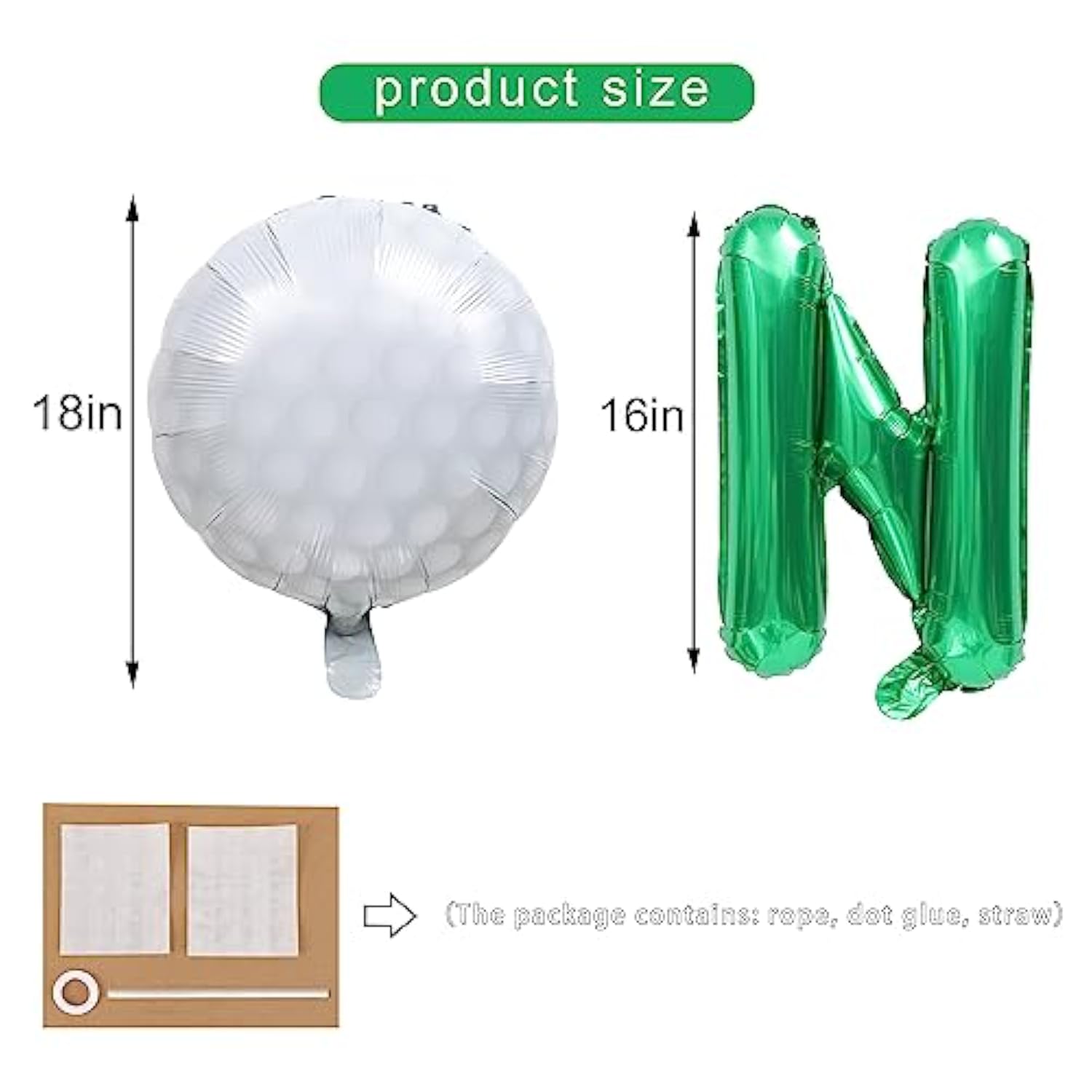 Hole In One Golf 1St Birthday Balloon - Hole In One Balloon, Golf Foil Balloons For Boys Golf Outdoor Sports Theme Birthday Party Decor Supplies