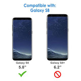 JETech Slim Fit Case for Samsung Galaxy S8, Thin Phone Cover with Shock-Absorption and Carbon Fiber Design (Black)