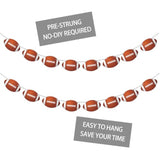 2Pcs Football Party Decorations Football Banner Assembled Football Garland Paper Cutouts Football Party Banners For Football Decorations For Football Classroom Decor Sports Theme Birthday Office Party