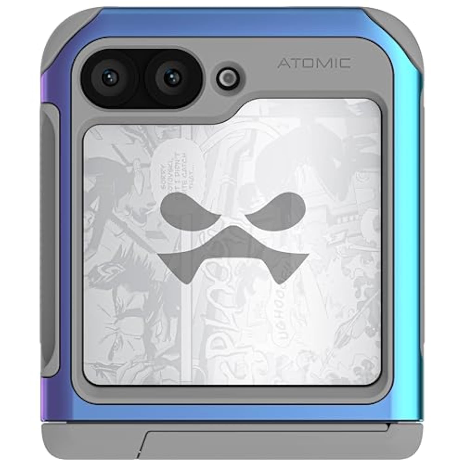 Ghostek Atomic Slim Galaxy Z Flip 6 Case with Built-in Kickstand, Clear Back and Aluminum Metal Bumper Premium Protective Phone Cover Designed for 2024 Samsung Galaxy Z Flip6 (6.7") (Prismatic)