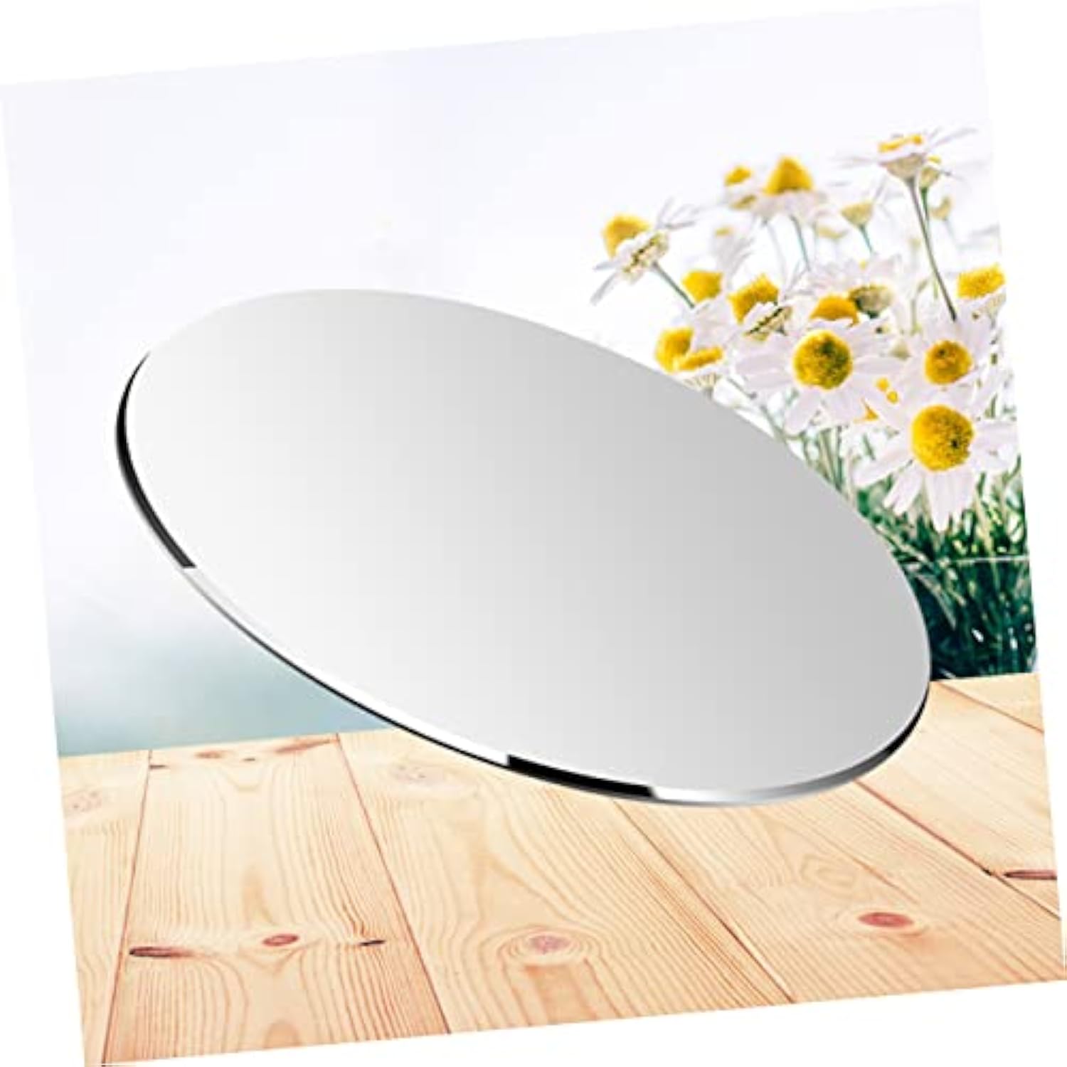 Round Aluminum Mouse Pad Dual Sided Metal Mouse Mat For Gaming Office And Home Use Silver Finish For Desktops Pcs And Laptops