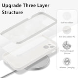 For Iphone 14 Case Silicone,With [Full Camera Protection][Soft Anti-Scratch Microfiber Lining],Liquid Silicone Ultra Slim Shockproof Phone Case For Men Women Girls-White