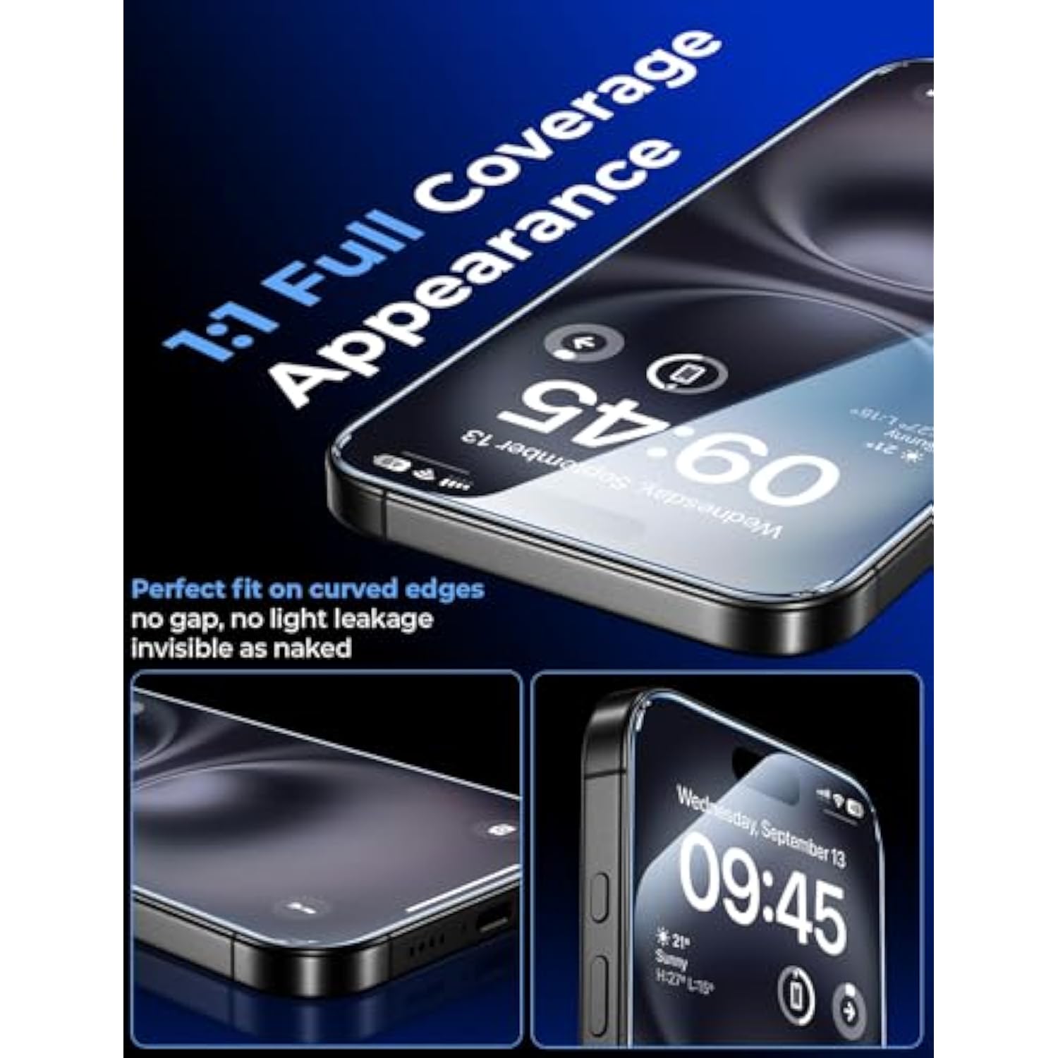 4-Pack Privacy Screen Protector Compatible With Iphone 16 Plus [Auto Alignment Kit] [10X Military Protection] 16 Plus 6.7 Inch Tempered Glass Film [Case Friendly]