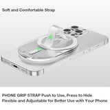 Magnetic Finger Phone Grip For Magsafe Stand, Phone Grip Strap Holder As Kickstand, Magnetic Phone Grip Holder, For Iphone 16 15 14 13 12 Series, Clear