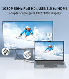 USB to HDMI Adapter Cable 6FT, 1080P@60Hz USB 3.0 to HDMI Multi-Display Cable Converter Suitable for Macos Windows 7/8/10/11 - Driver Installation is