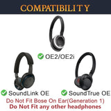 Replacement Ear Pads Cushions For Bose On-Ear 2 (Oe2 & Oe2I)/ Soundlink/Soundtrue On-Ear Headphones, Earpads With High-Density Noise Isolation Foam - Oe2 Pl Black