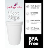 10 Pack 10 To 12 Oz White Reusable Blank Plastic Cups, Stadium Cups Bulk – Bpa Free Dishwasher Safe Party Cups, Colored Cups Perfect For Party, Wedding, Birthday Graduation, Clubs